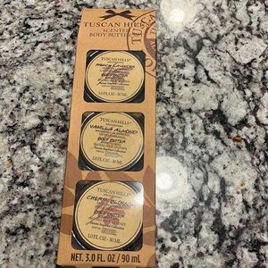 New in Box Tuscan Hills Body Butter Collection, Gift set 3PC